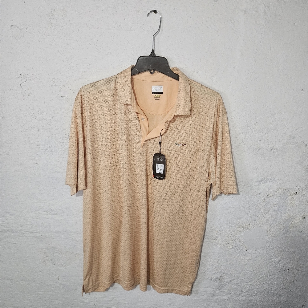 Greg Norman Play Dry Polo Shirt Mens XXXL Peach Golf Performance Microfiber NWT